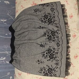 Skirt with ruffle bottom